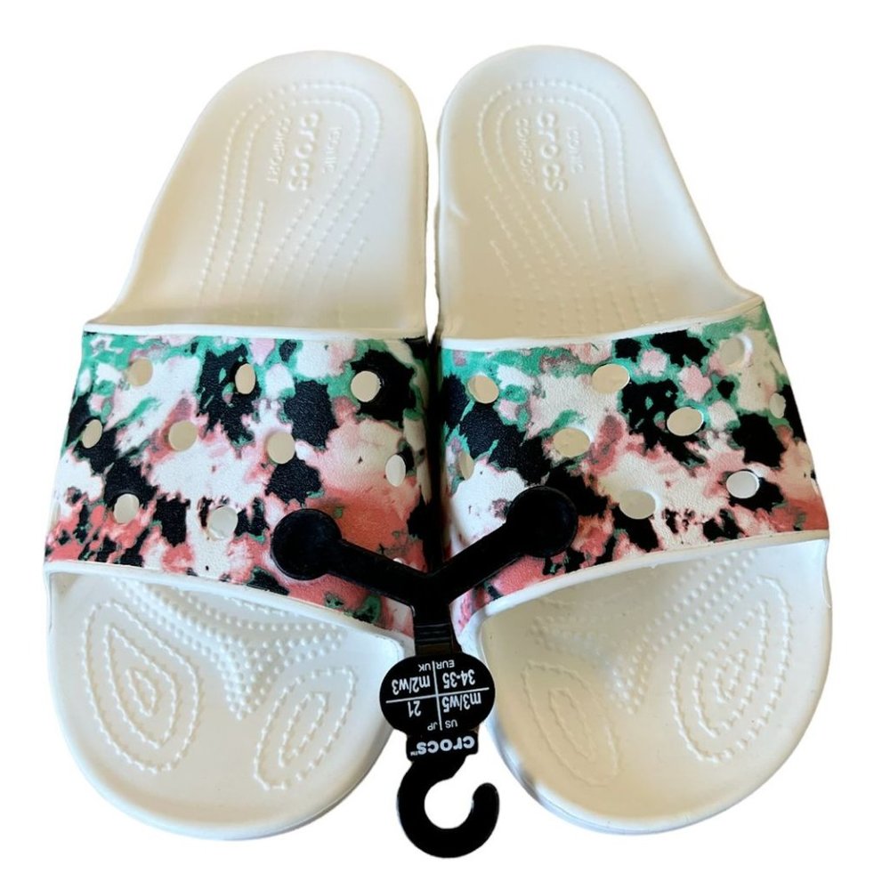CROCS Classic Tie Dye Mania Slide Men's size 3  Women's size 5